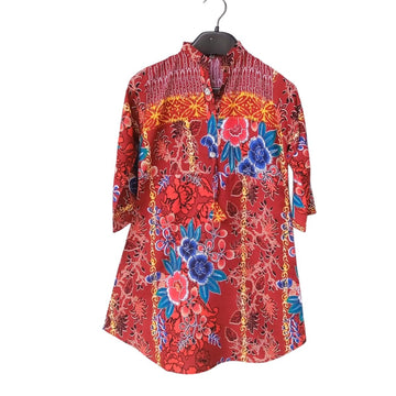 Blue Maroon Printed Top