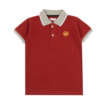 Maroon Grey Polo Shirt