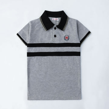 Grey Black Polo Shirt