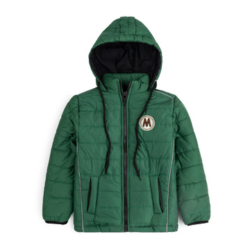 Stylish Fashion Puffer Jacket- F/S Green