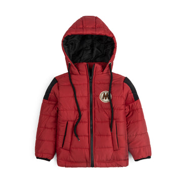 Stylish Fashion Puffer Jacket- F/S Red N