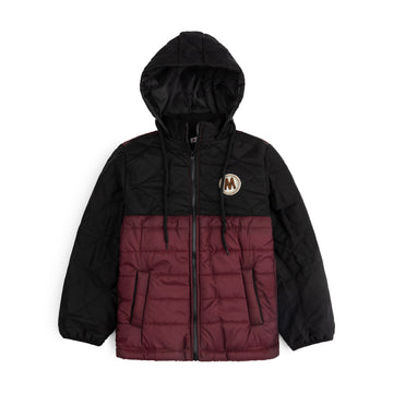 Stylish Fashion Puffer Jacket- F/S Maroon N