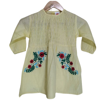 Yellow Embroidered Top