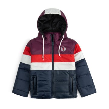 Stylish puffer Jacket- Navy Purple