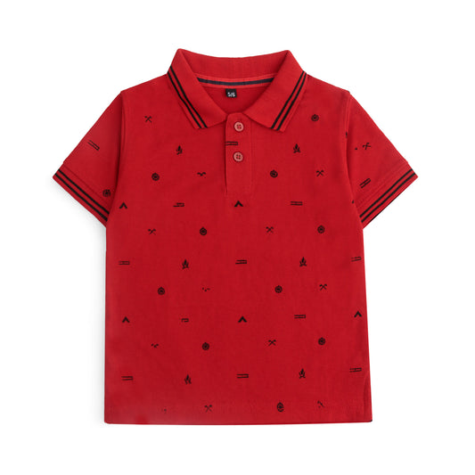 Red P Polo Shirt