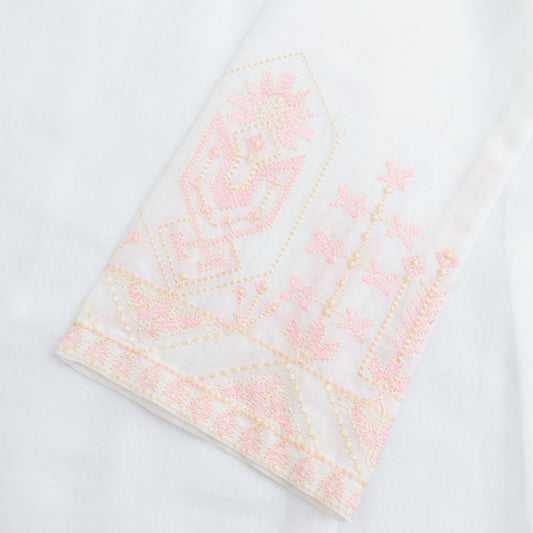 White Embroidered-2pcs