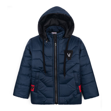 Stylish puffer Jacket- Navy V