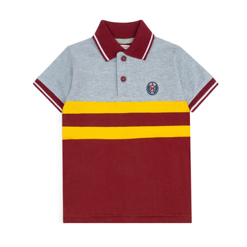 Maroon Grey Polo Shirt