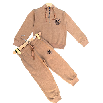 Brown Zipper Track Suit