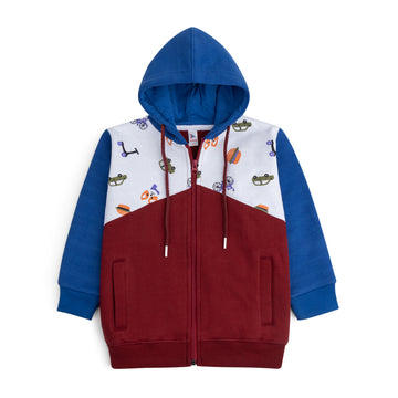 Maroon R Blue Zipper