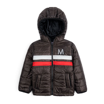 Stylish puffer Jacket- Black WR