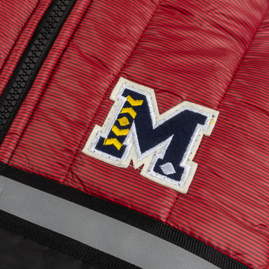 F/S Stylish puffer Jacket- Red/Black