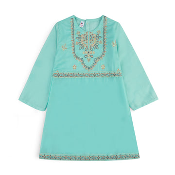 Aqua Embroidered Shirt