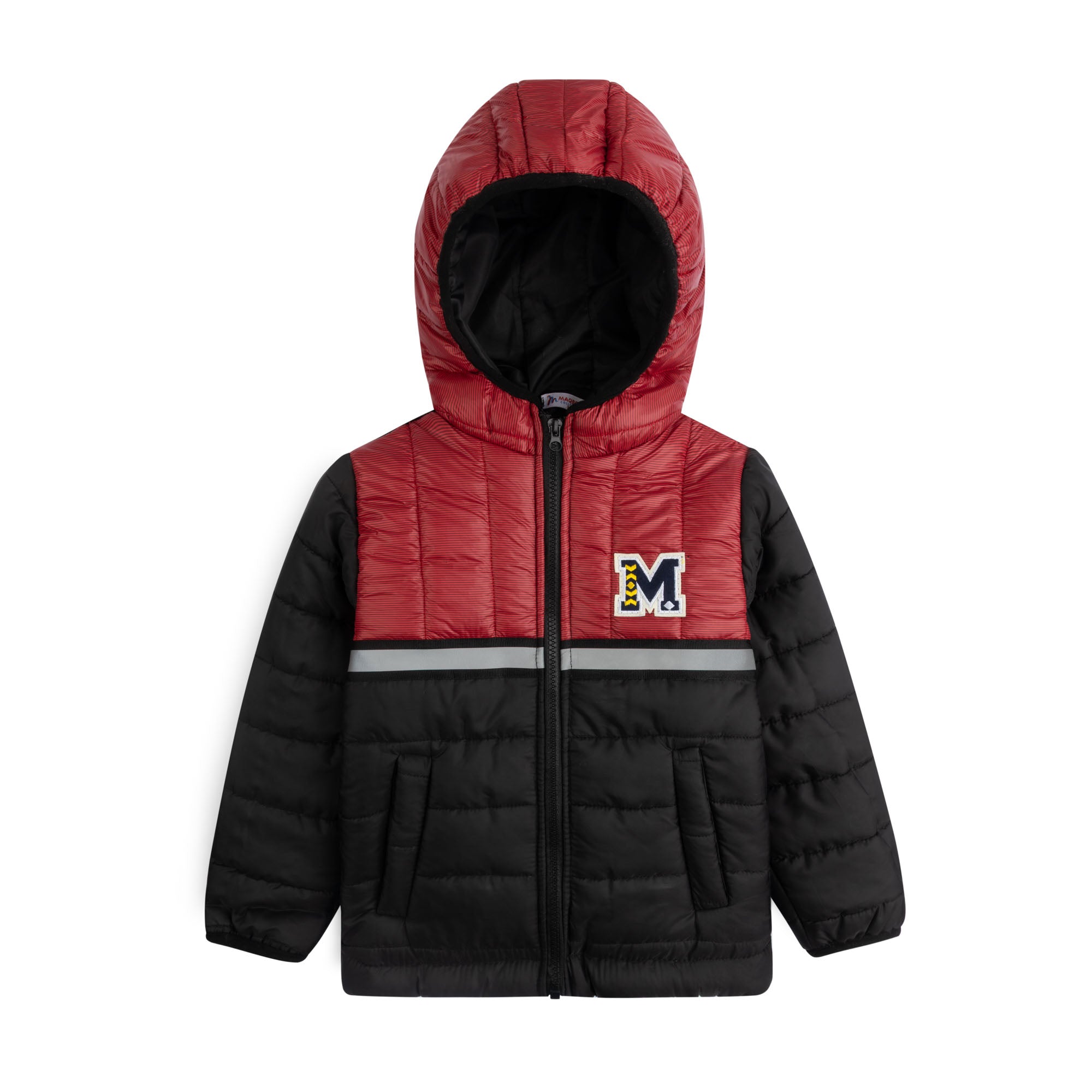 F/S Stylish puffer Jacket- Red/Black