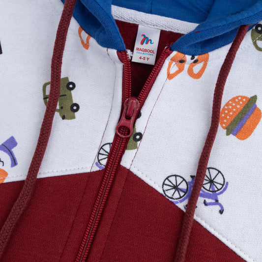 Maroon R Blue Zipper