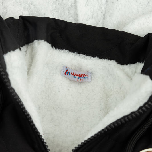 Stylish puffer Jacket- Black Fer