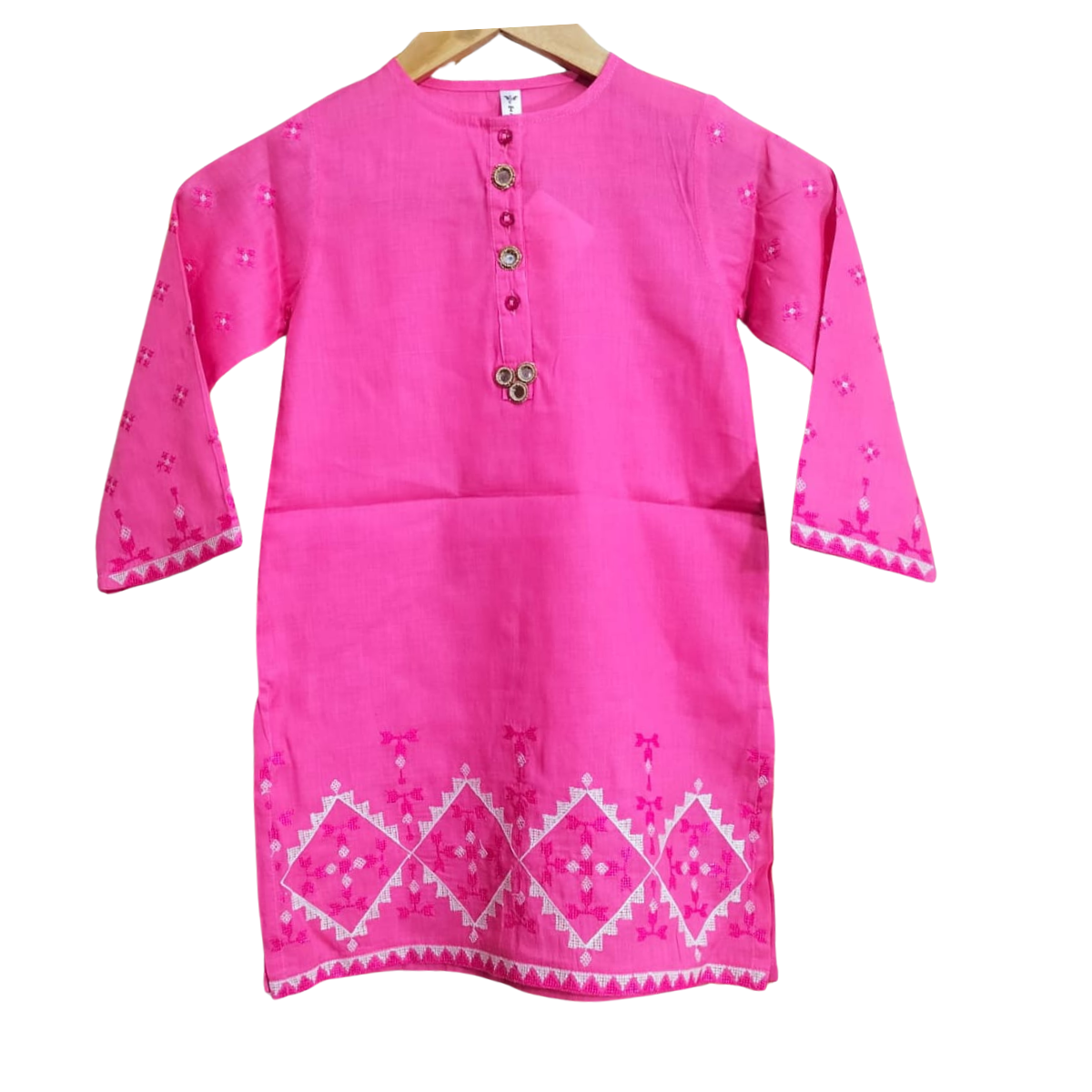 Pink Embroidered Shirt