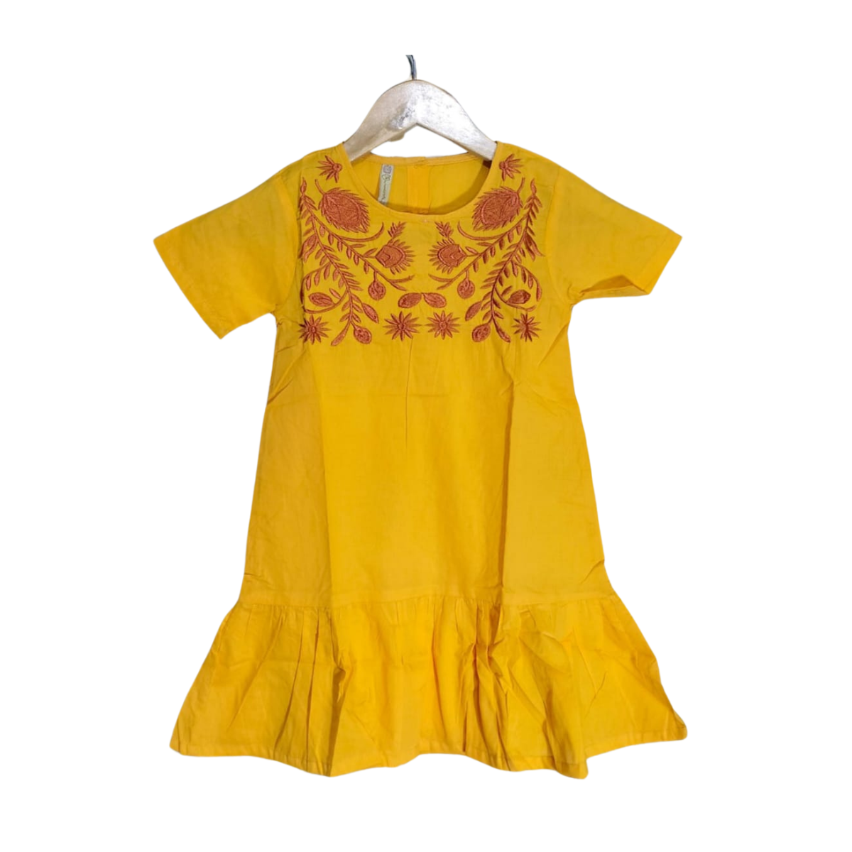 Embroidered Top-Yellow