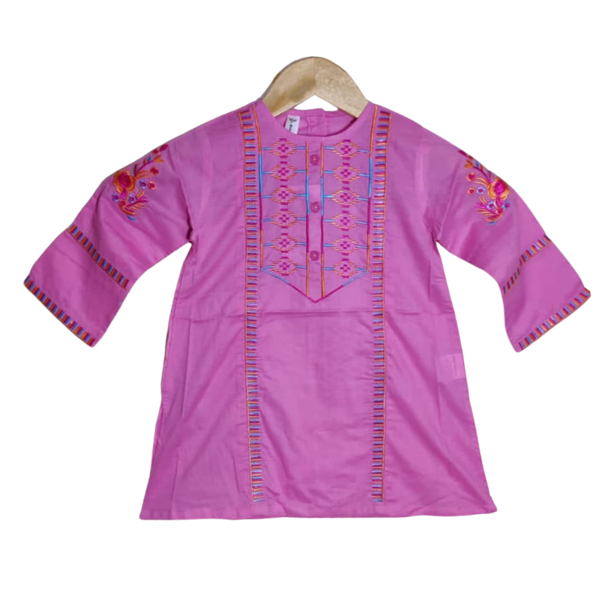 Pink F Embroidered Shirt