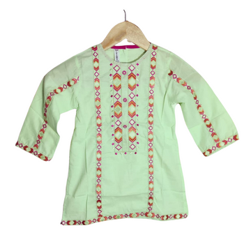 Sea Green Embroidered Shirt