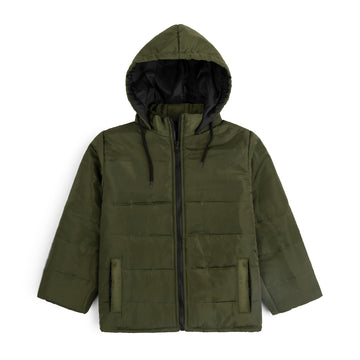 Stylish puffer Jacket- Dark Green