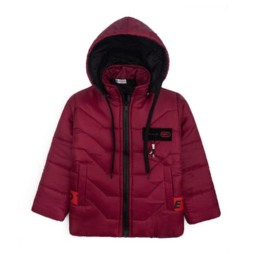 Stylish puffer Jacket- D Maroon