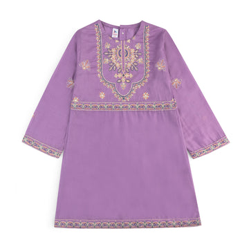 Light Purpal Embroidered Shirt