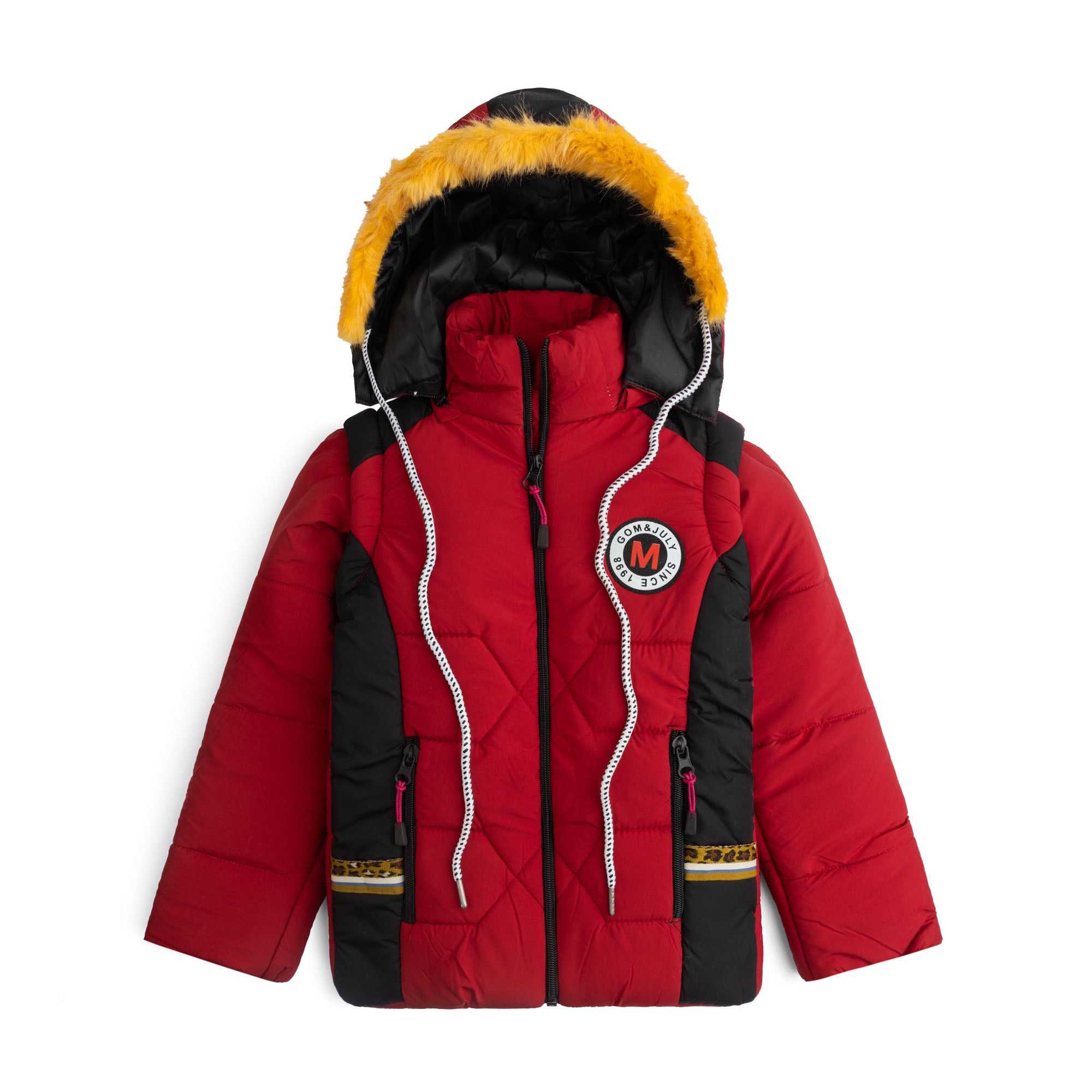 China Fer Jacket- Red/Black