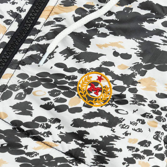 Stylish puffer Jacket- Black W Printed