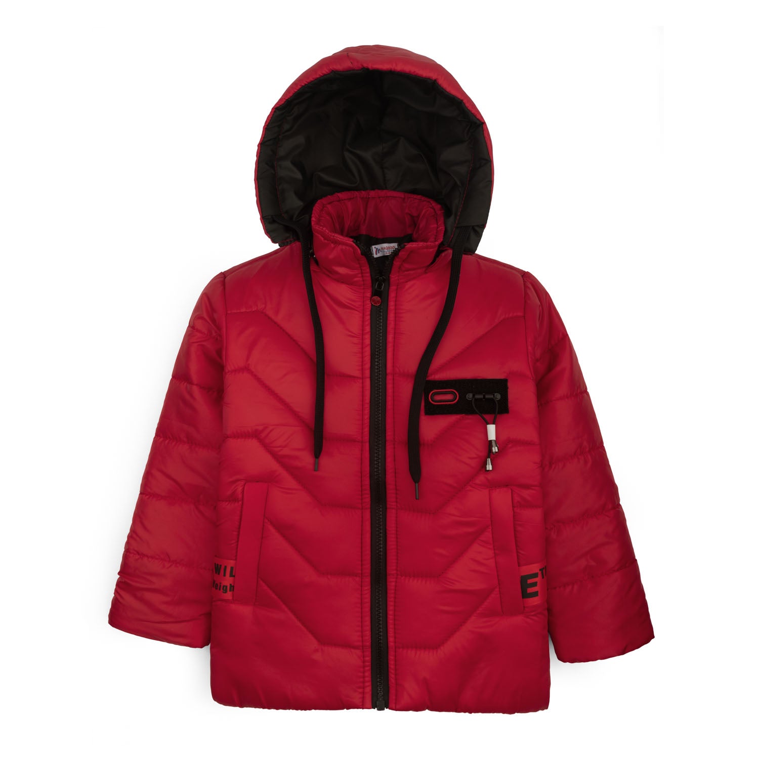 Stylish puffer Jacket- Red B