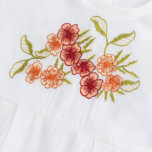White Embroidered Top