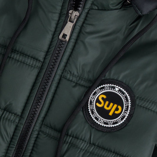 Stylish puffer Jacket- Dark Green