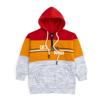 Mustard White Half Zipper