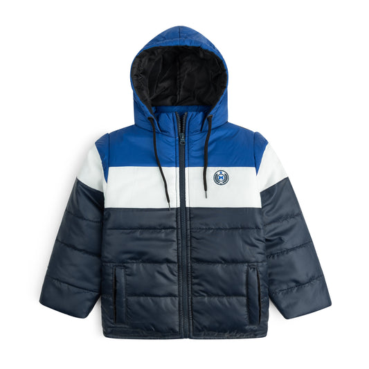 Stylish puffer Jacket- Blue & White