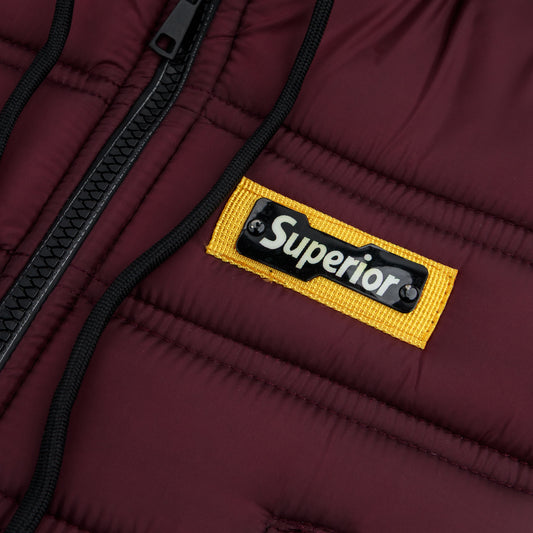 Stylish puffer Jacket- Maroon Y