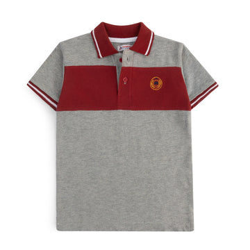 Grey Maroon Polo Shirt