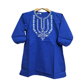 Blue Embroidered Shirt