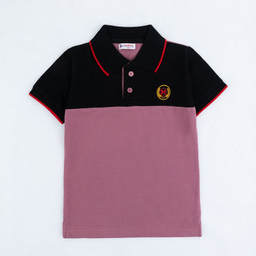 Red L Black Polo Shirt