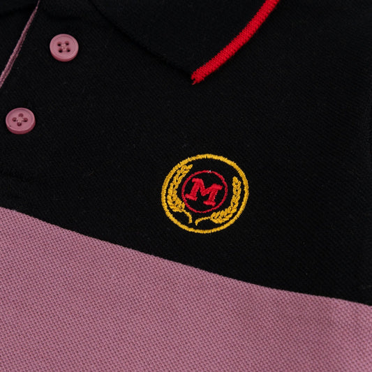 Red L Black Polo Shirt