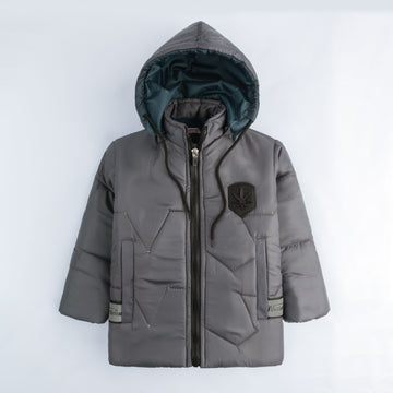 Stylish puffer Jacket- Grey