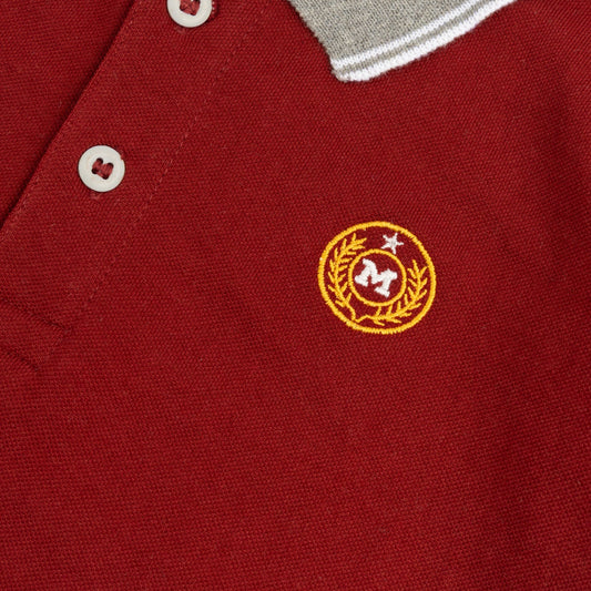 Maroon Grey Polo Shirt