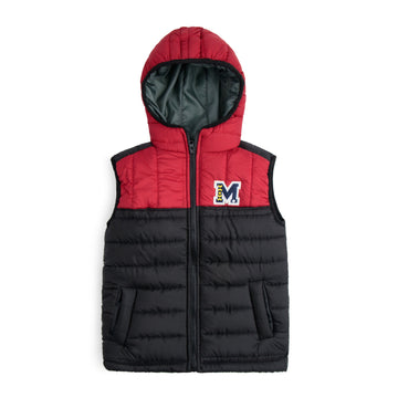 Red Black S/L Fashion Puffer Jacket