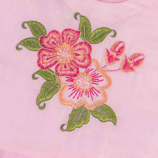 Pink Embroidered Top