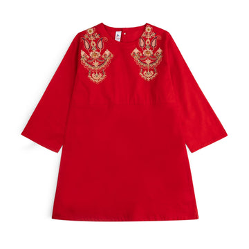 Red P Embroidered Shirt