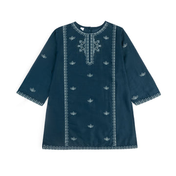 Blue N Embroidered Shirt