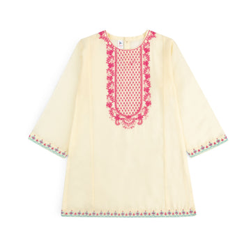Off White Embroidered Shirt