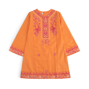 Peach Embroidered Shirt