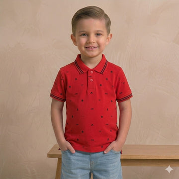 Red P Polo Shirt