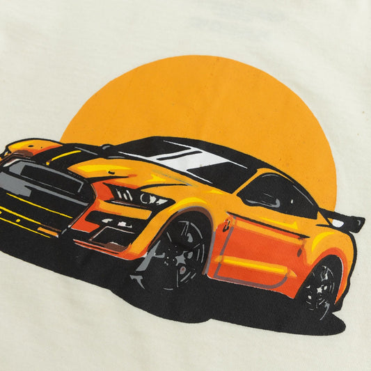 Car White T Shirt