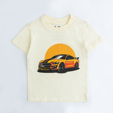 Car White T Shirt